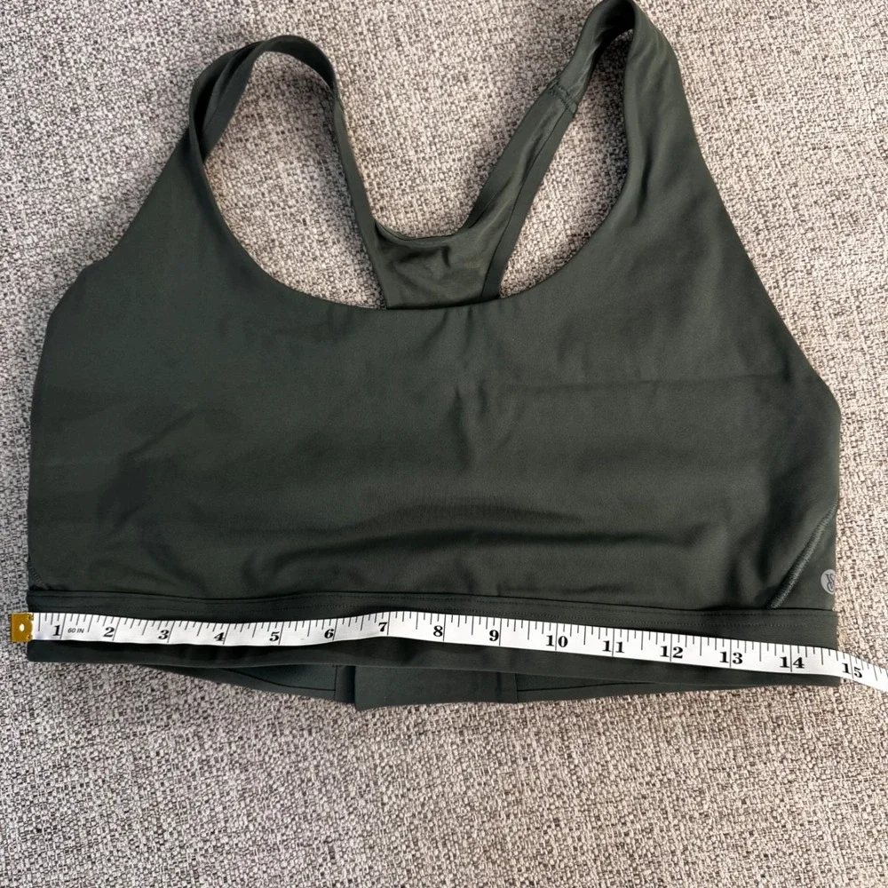 Victoria's Secret Olive Green Light Support Sports Bra Racerback Size L‎